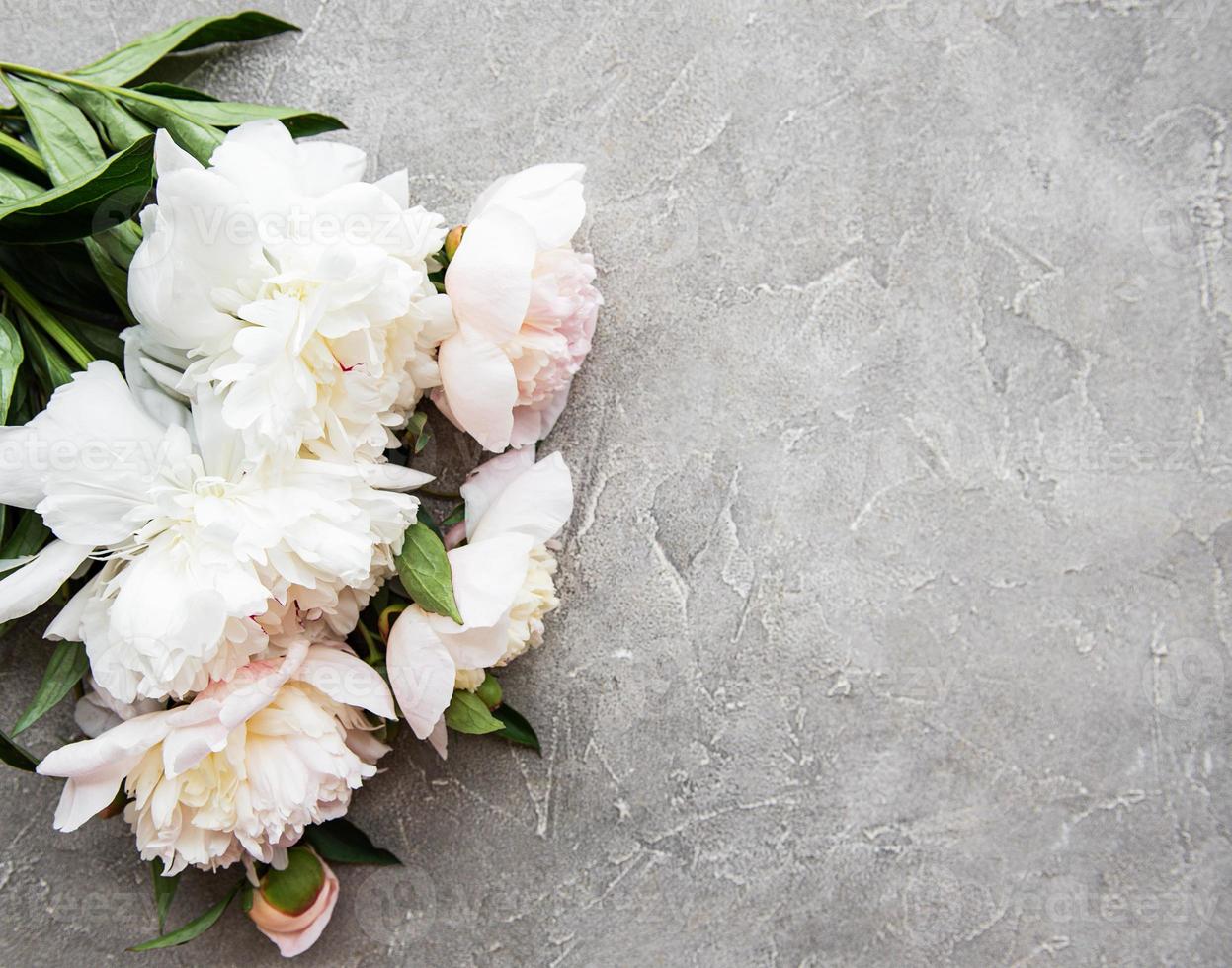 Background with pink peonies photo