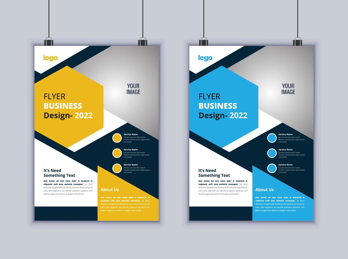 Creative Business FLyer Design. Modern Layout Design. Vector Design Template. 2 Page Flyer Design