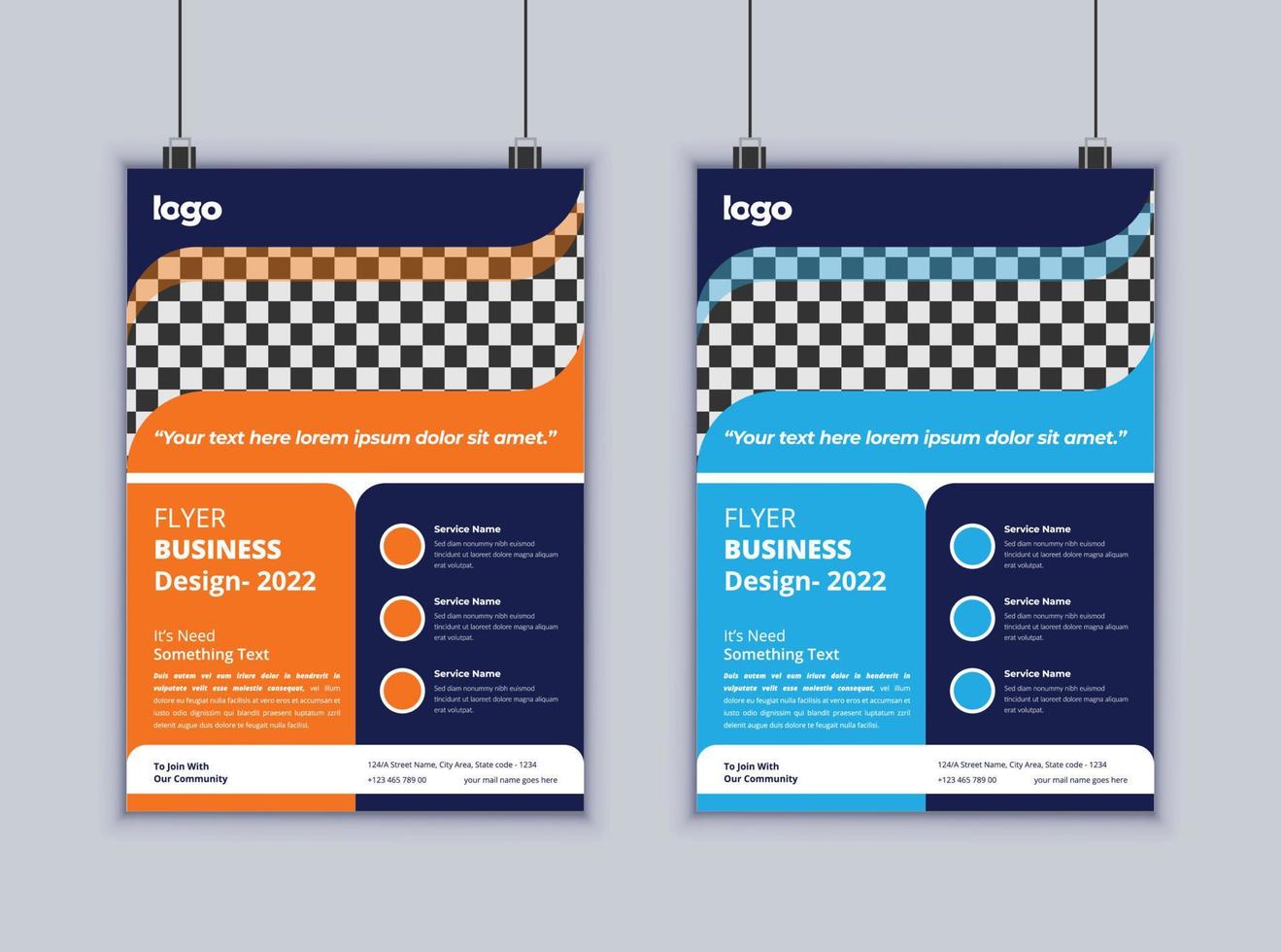 Creative Business FLyer Design. Modern Layout Design. Vector Design Template. 2 Page Flyer Design