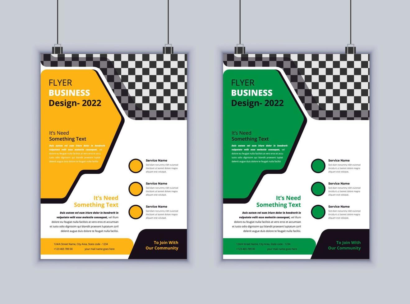 diseño de flyer de negocios creativos. diseño de diseño moderno. plantilla de diseño vectorial. Diseño de volante de 2 páginas vector