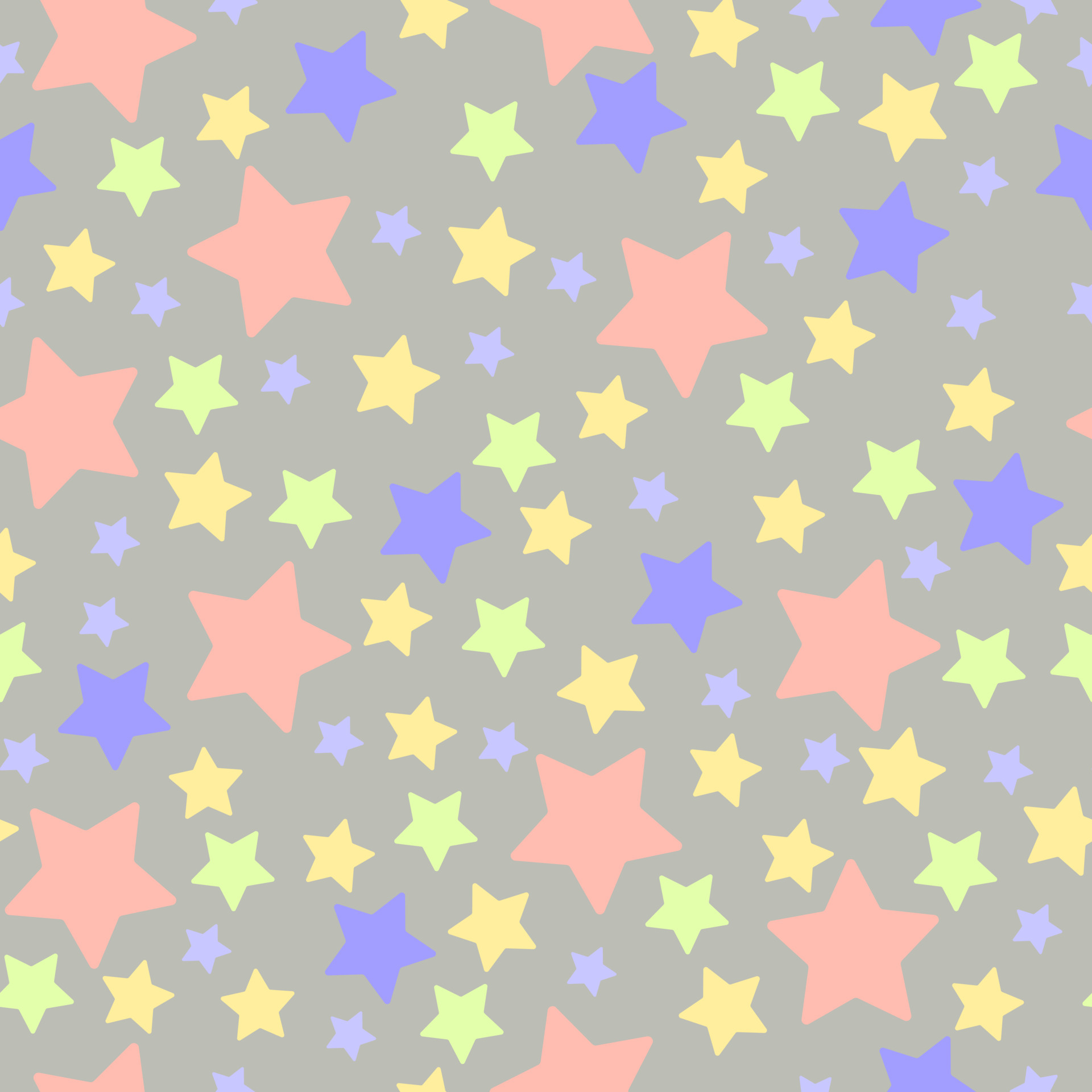 Abstract seamless pattern, multicolored stars in a chaotic manner on a  gentle gray background. Pastel colors. Textile, wallpaper, cover, print  4922675 Vector Art at Vecteezy