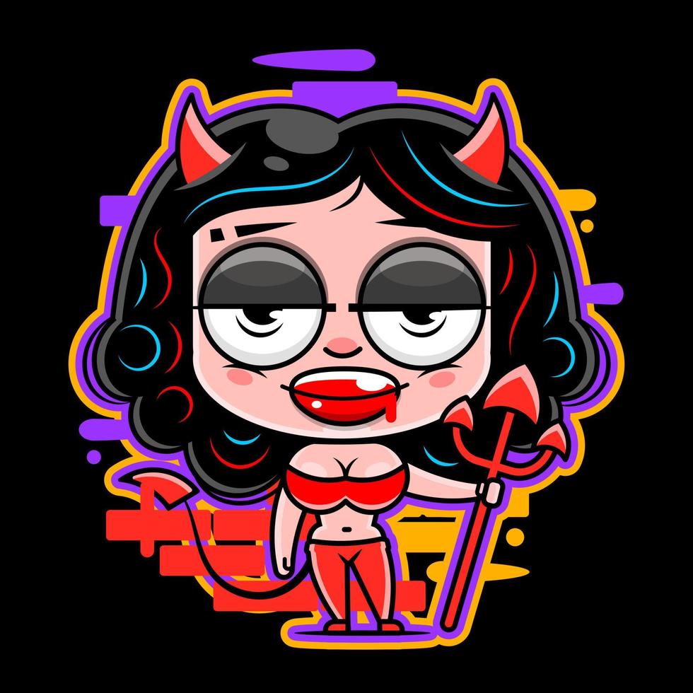 Typography with slogan for t shirt or sweatshirt printing and embroidery. Bad girl. Print for tee. vector