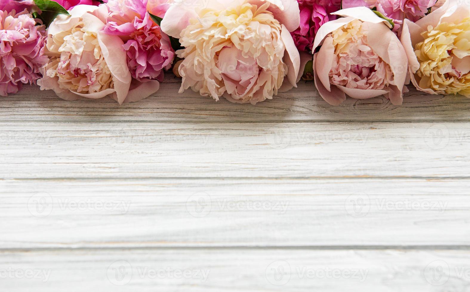 Background with pink peonies photo