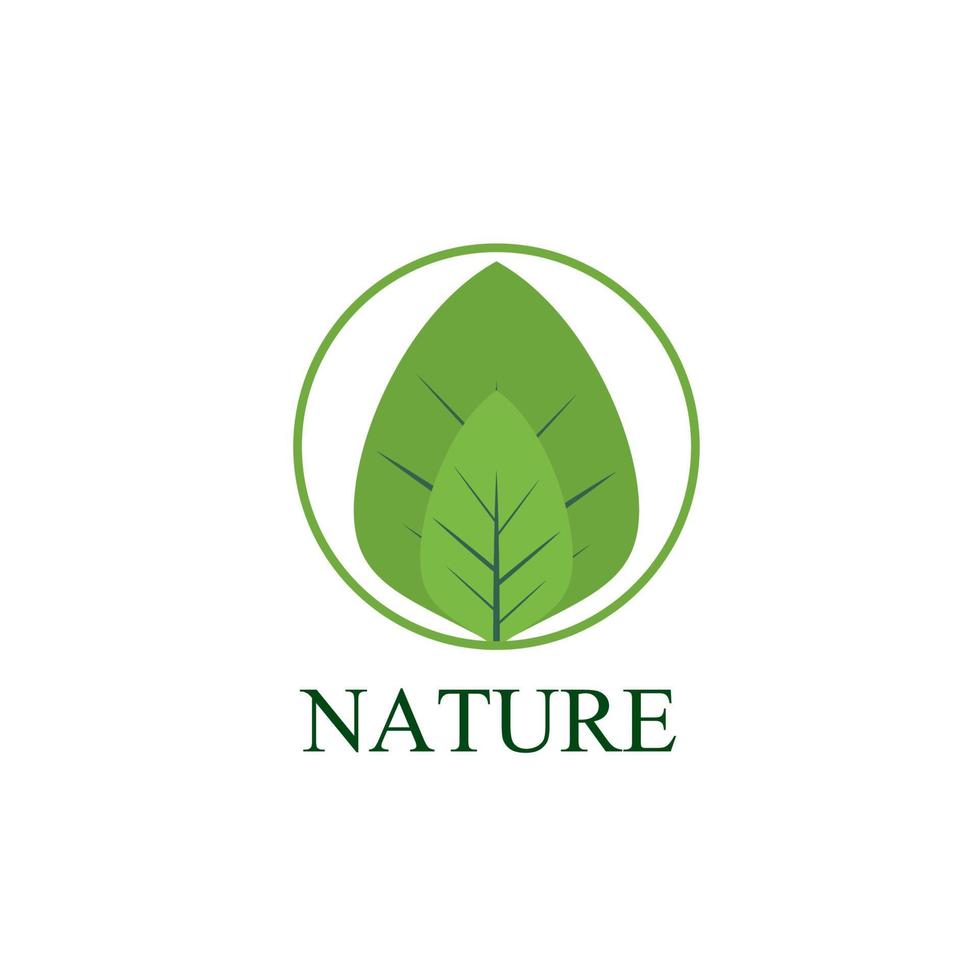 leaf nature logo and symbol for sign environment industry vector