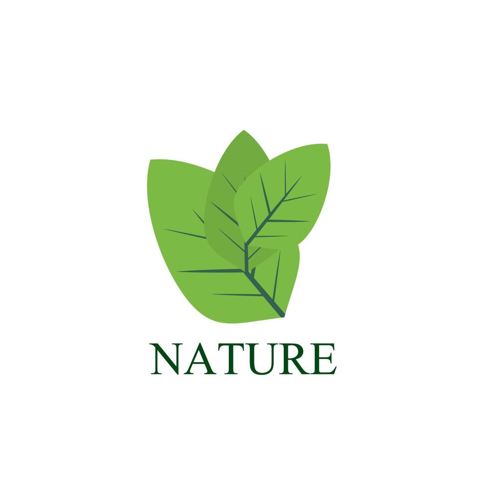 leaf nature logo and symbol for sign environment industry vector