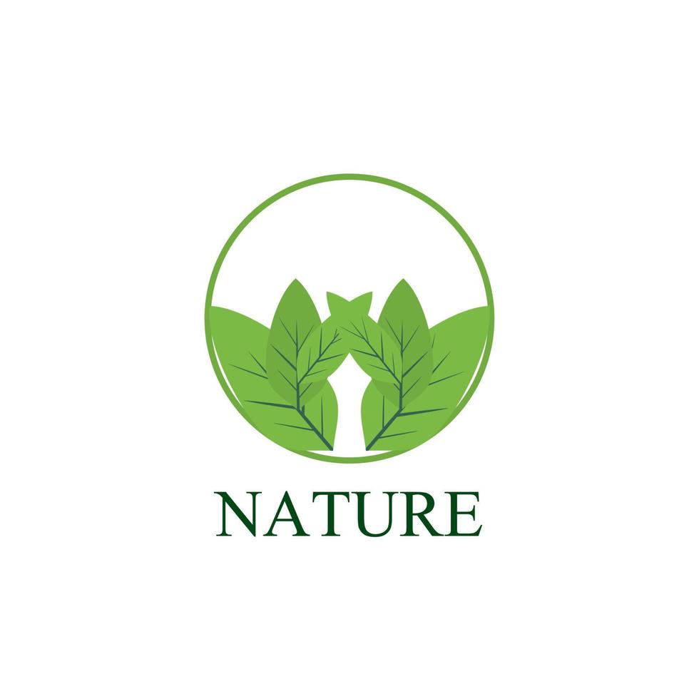 leaf nature logo and symbol for sign environment industry vector