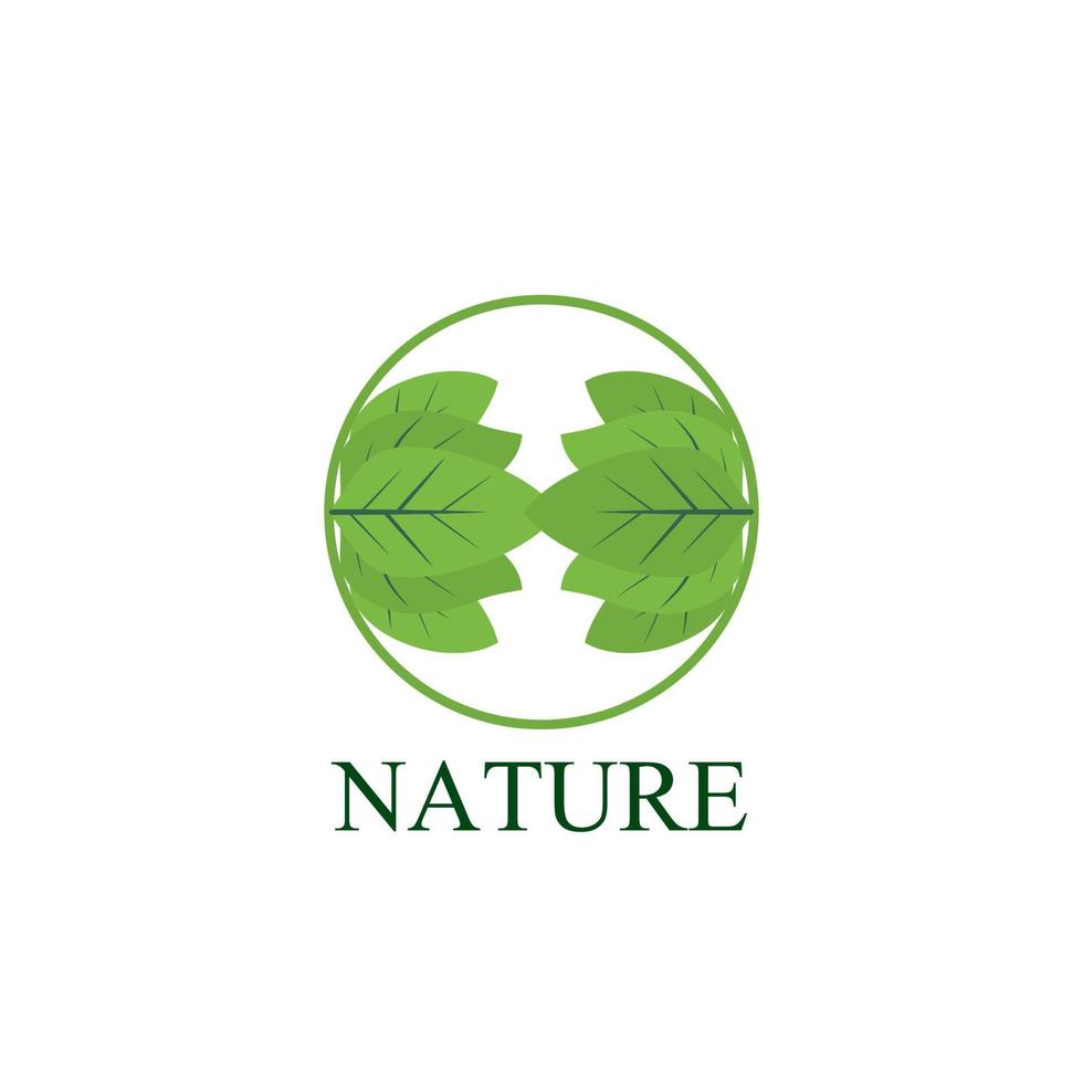 leaf nature logo and symbol for sign environment industry vector