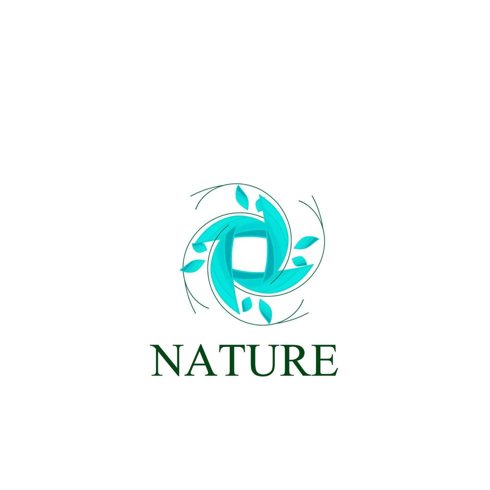 leaf nature logo and symbol for sign environment industry vector