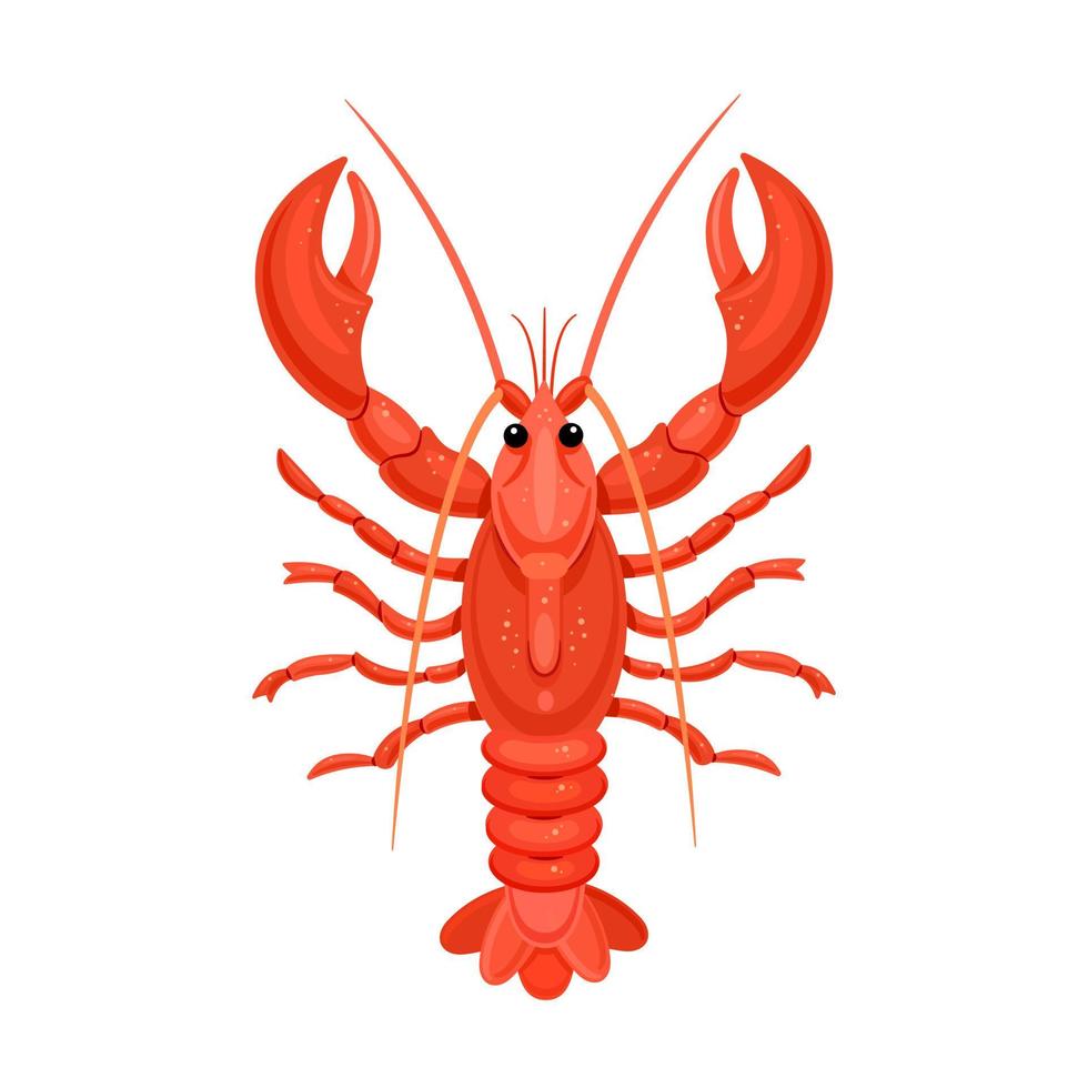 Omar, crawfish. Logo, flat icon. Vector illustration isolated on white background