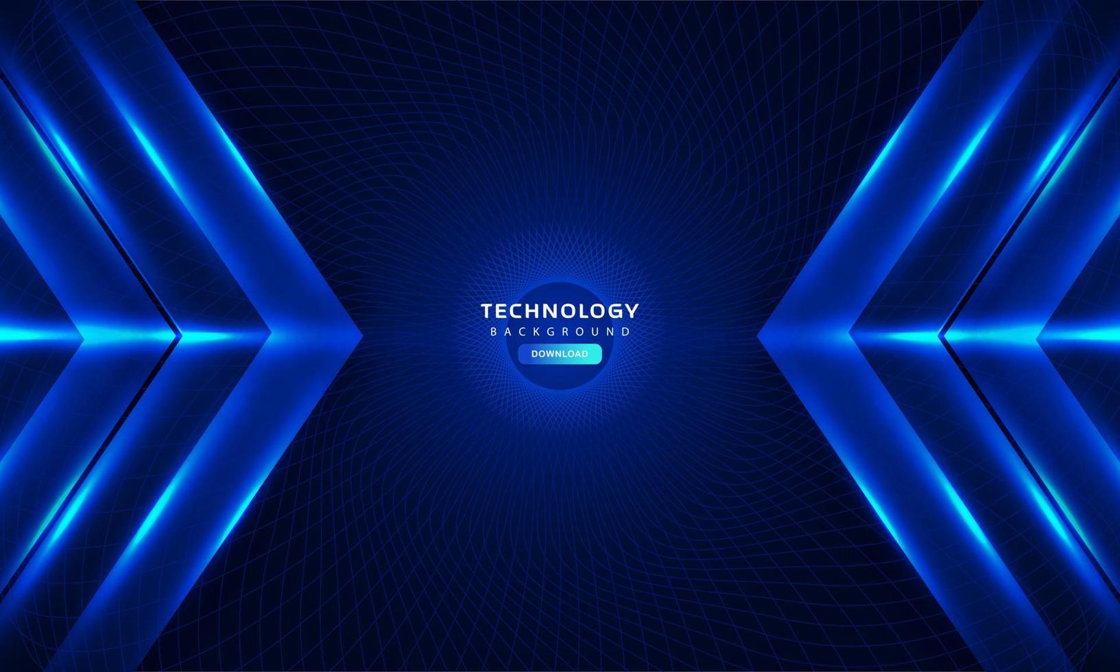 Dark blue light abstract technology background vector