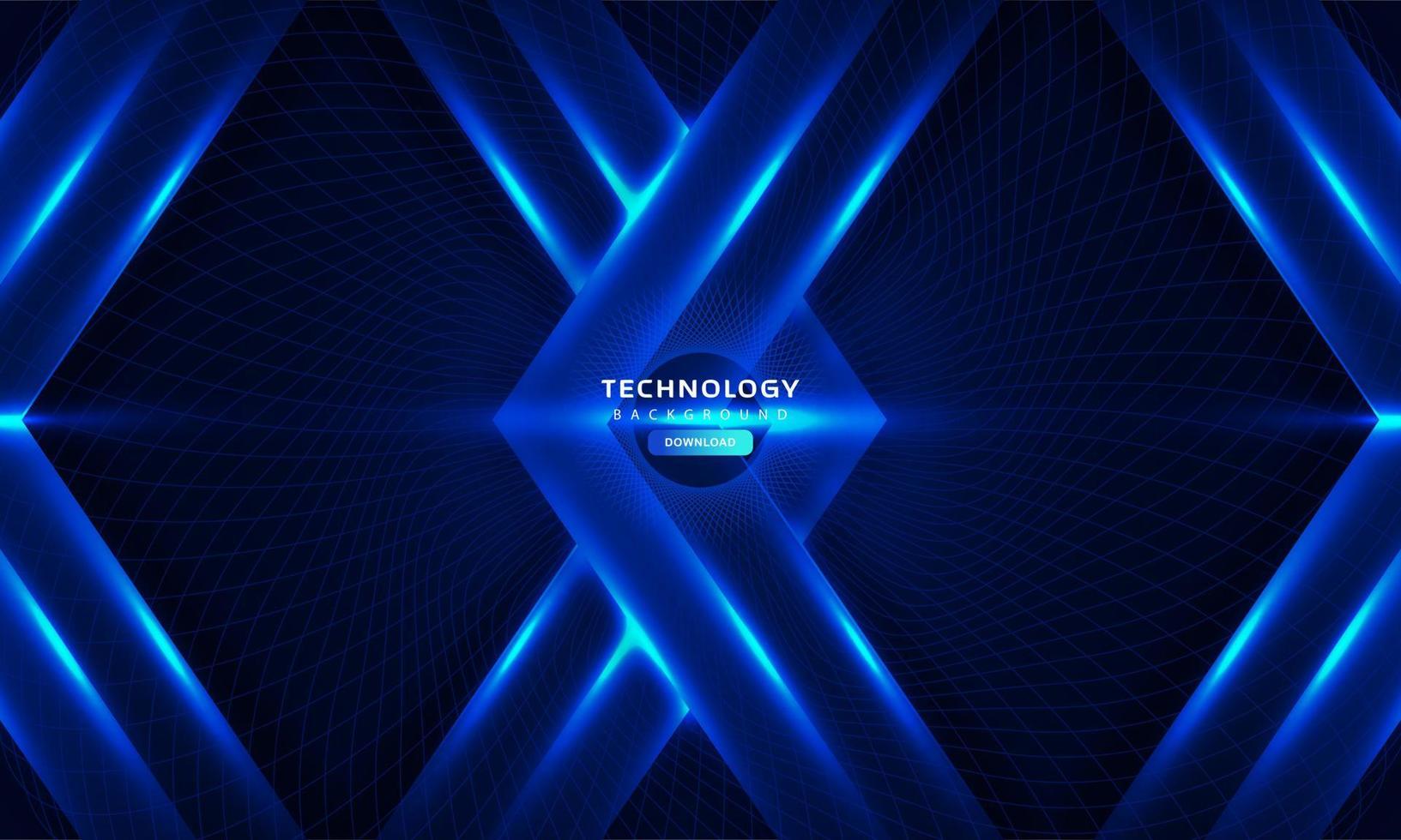 Dark blue light abstract technology background vector