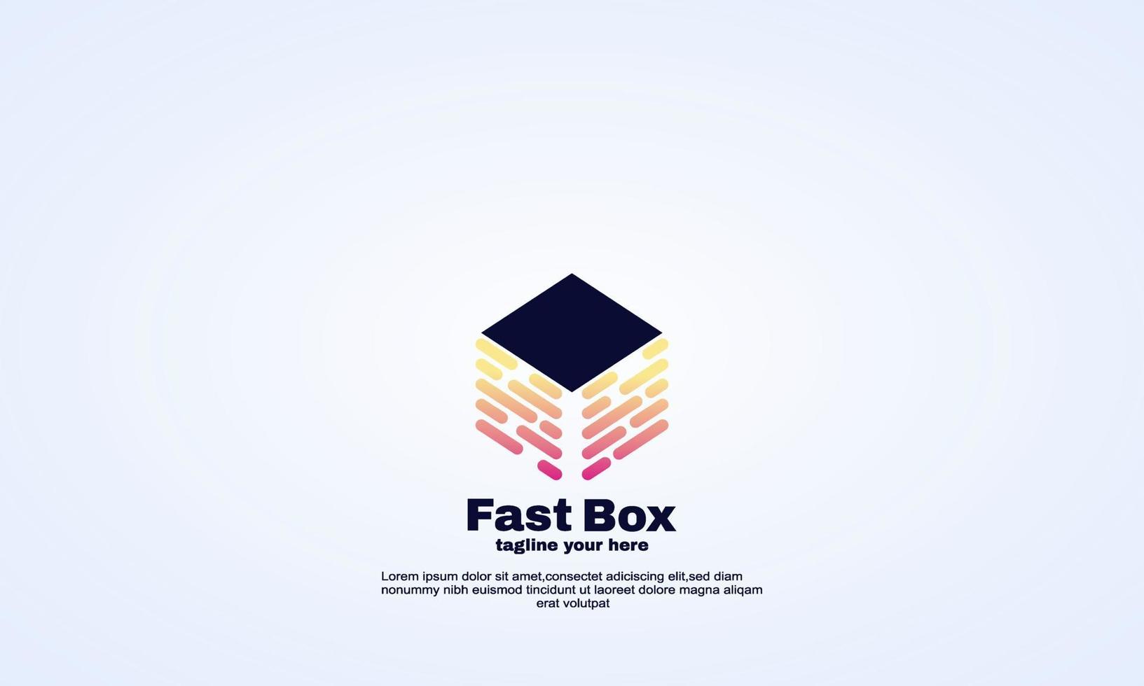 illustrator fast box expedition shipping logo symbol abstract vector