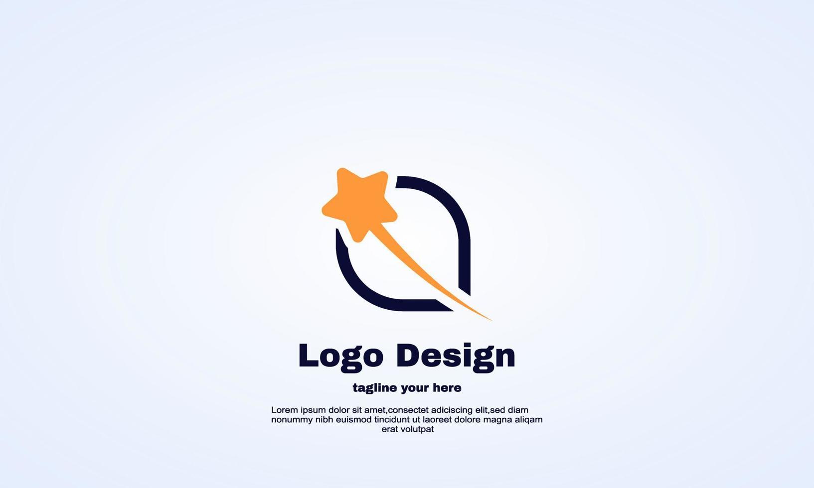 Illustrator swoosh plantilla de diseño de logotipo de estrella en ascenso vector