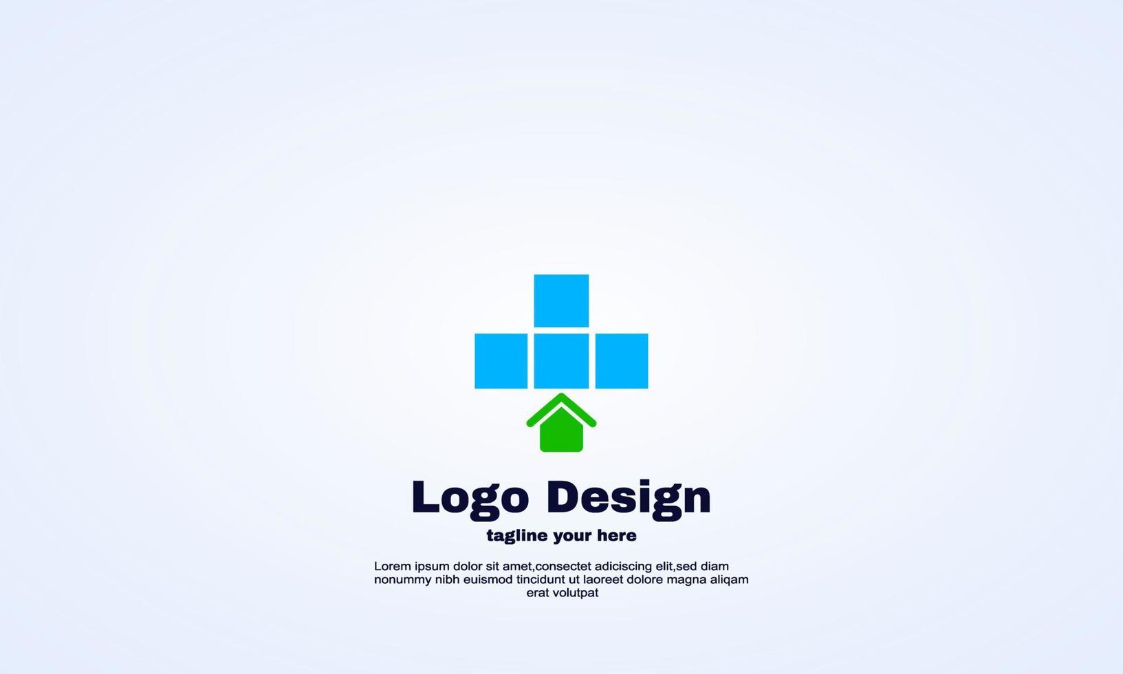 elemento de vector de diseño de logotipo de casa médica de Illustrator