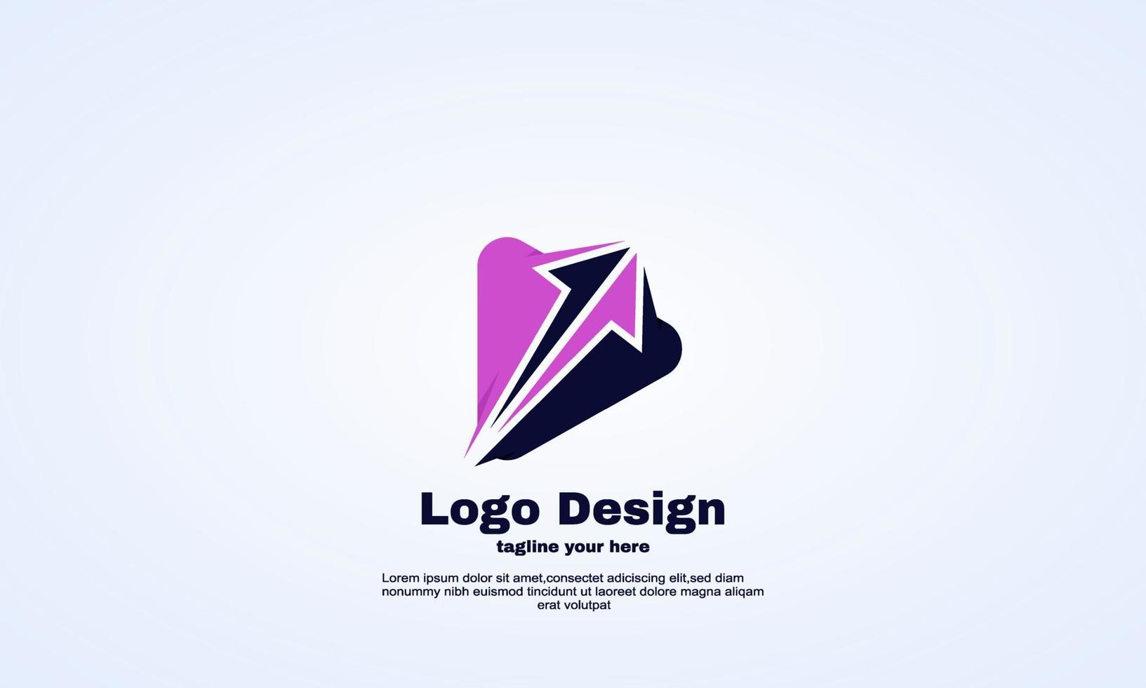 stock idea creative abstract triangle arrow company business logo vector