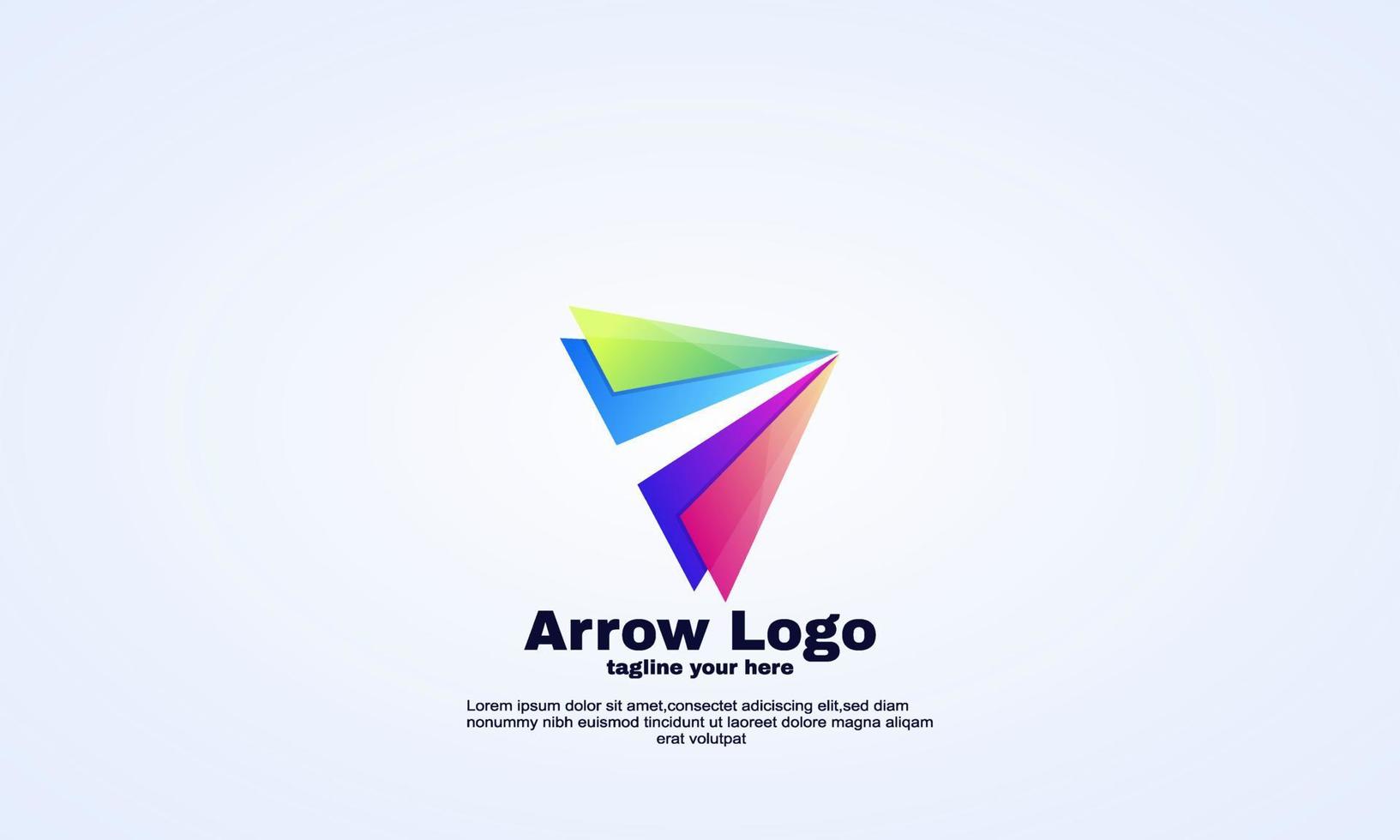 vector idea colorful arrow logo fast motion vector illustrator