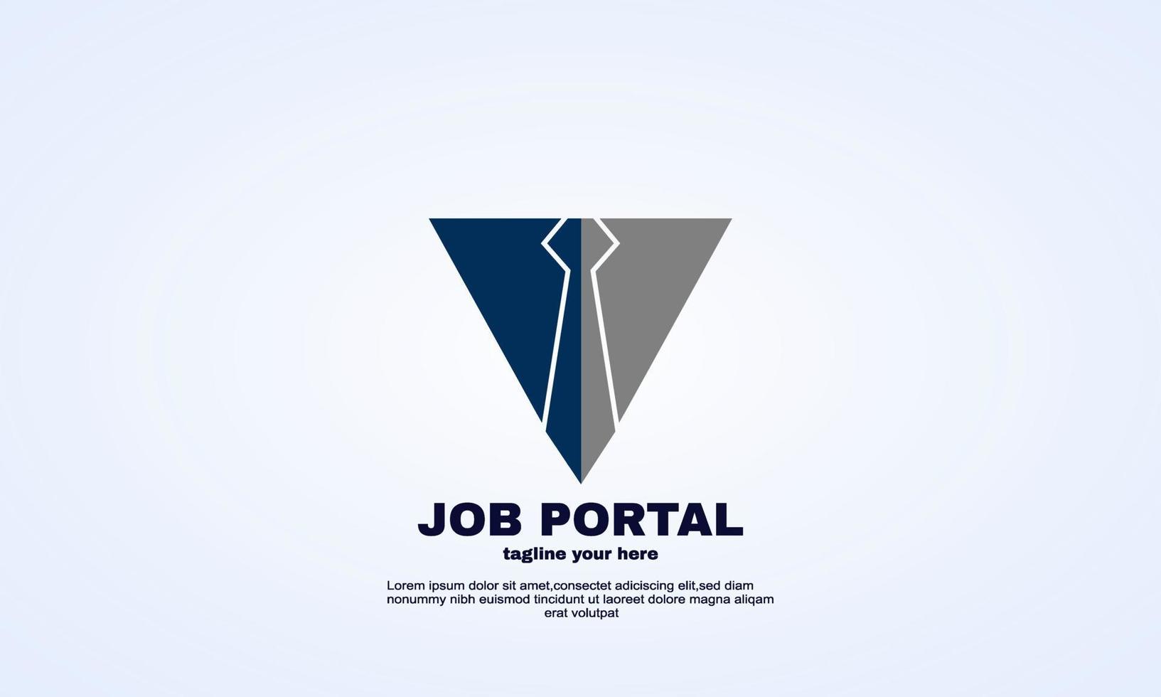 Stock idea abstracta portal de trabajo logo diseño plantilla concepto ilustrador vector