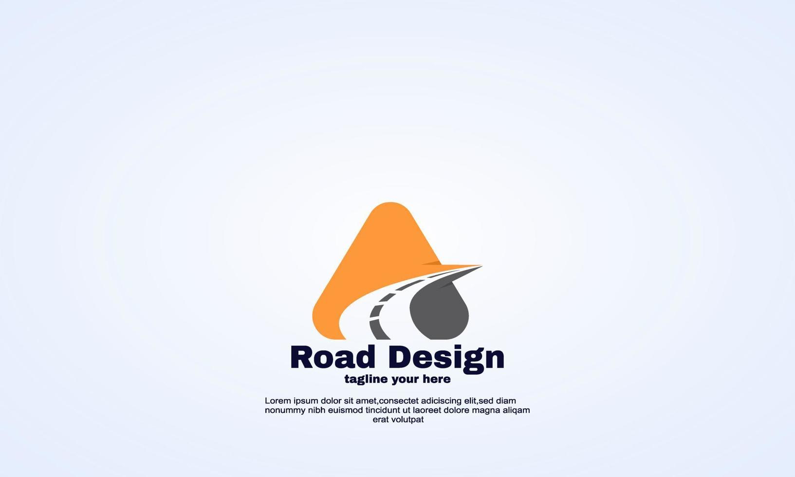 Stock road ruta logo diseño plantilla concepto abstracto vector