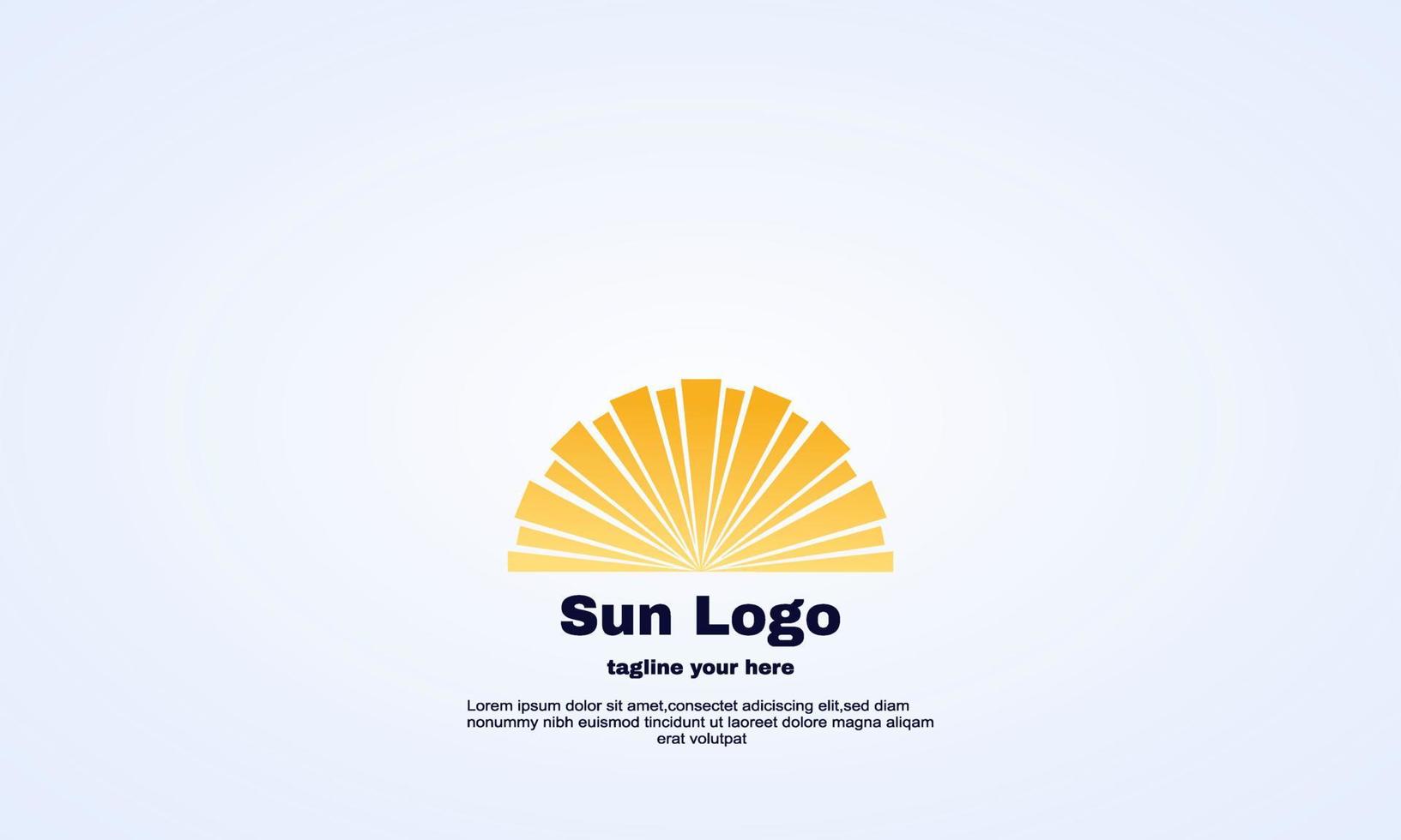 Stock creativo plantilla de diseño de logotipo de sol vector