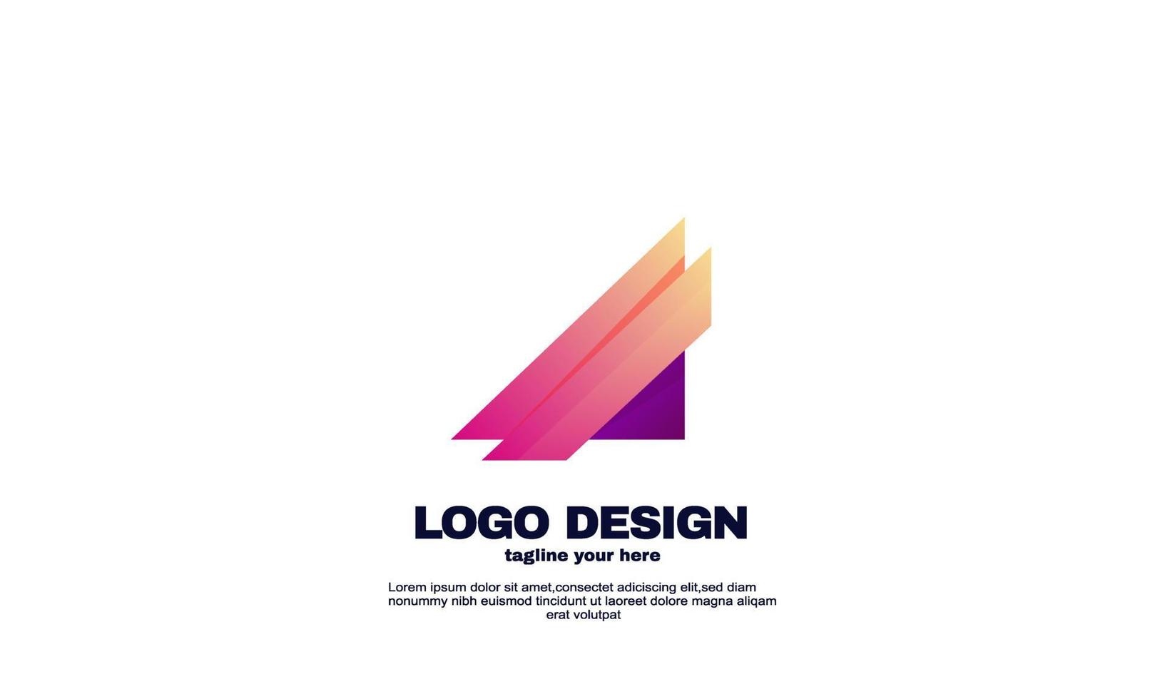 material de icono de logotipo de ala abstracta de stock vector
