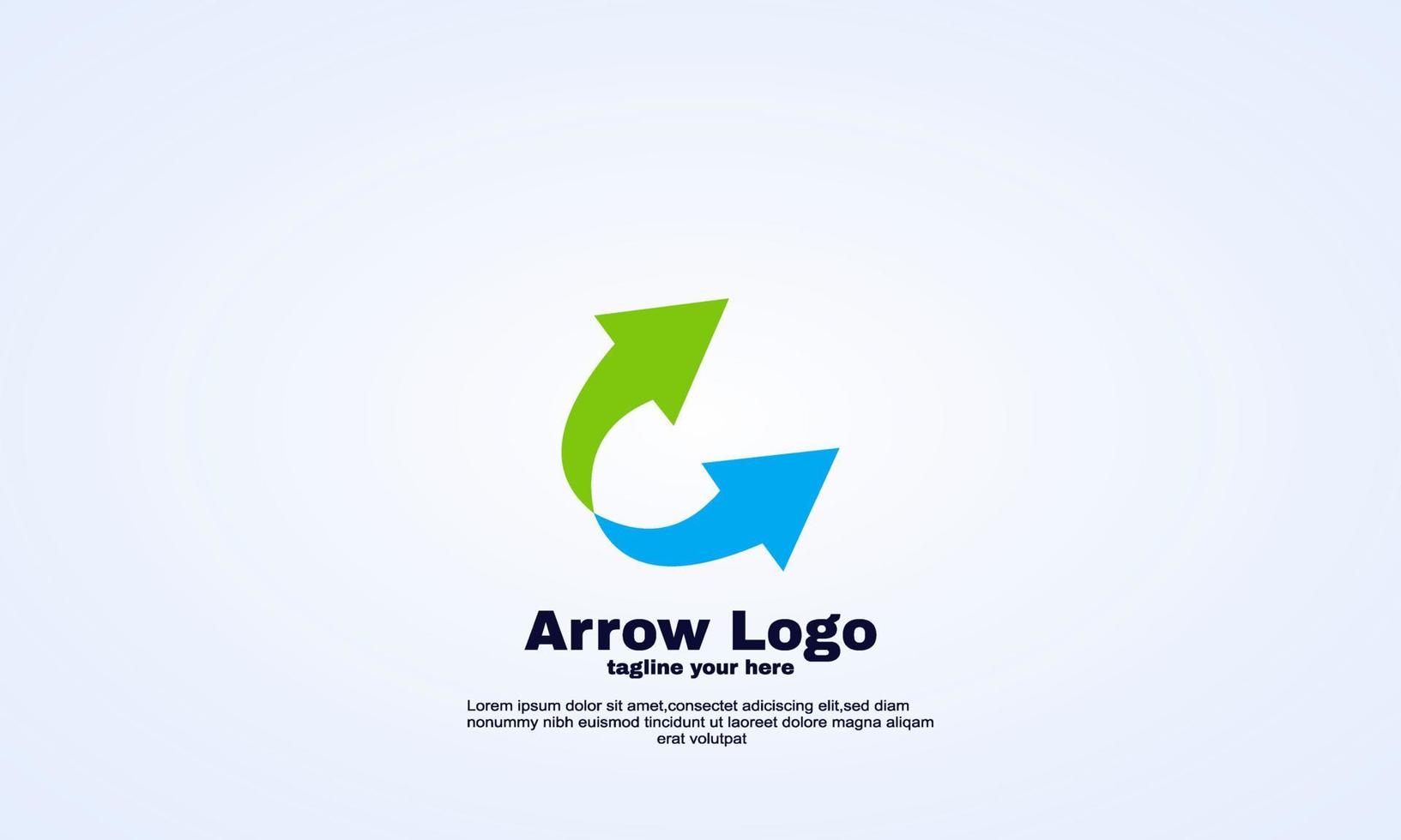 abstract colorful arrow twins logo fast motion vector illustrator