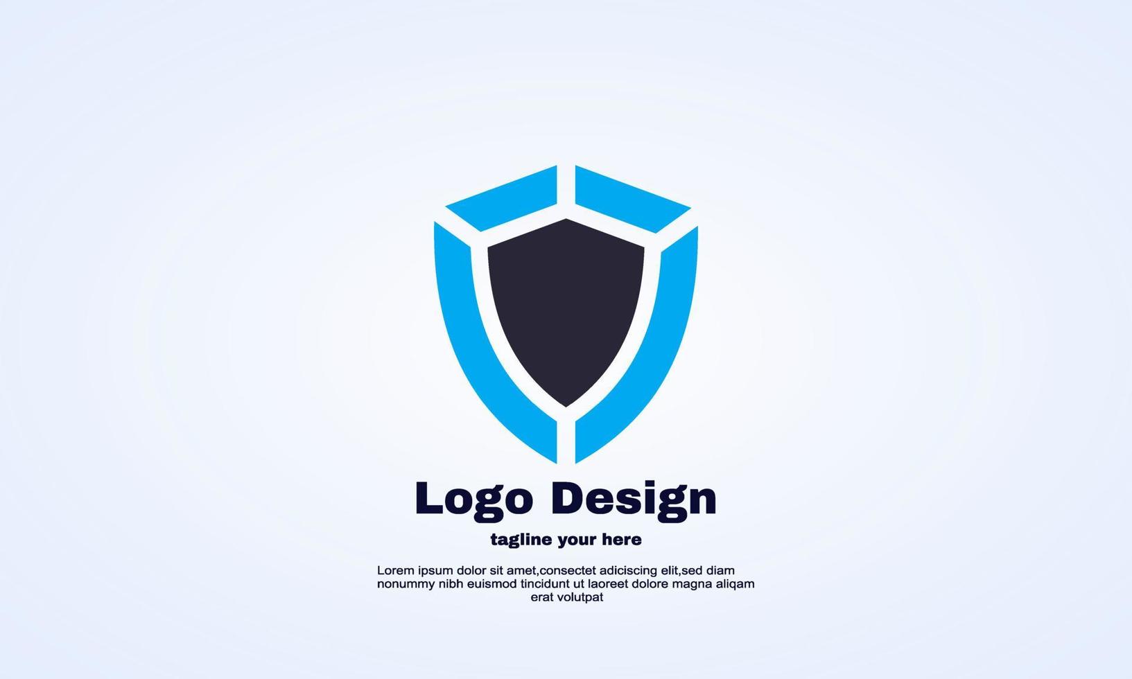 abstract shield protect logo design inspiration illustrator vector