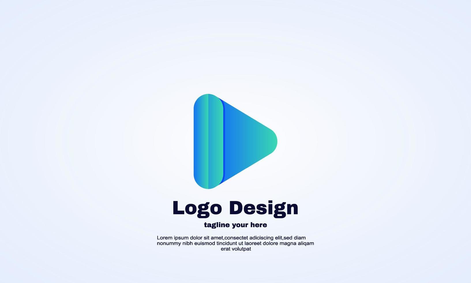 play button logo template vector illustrator
