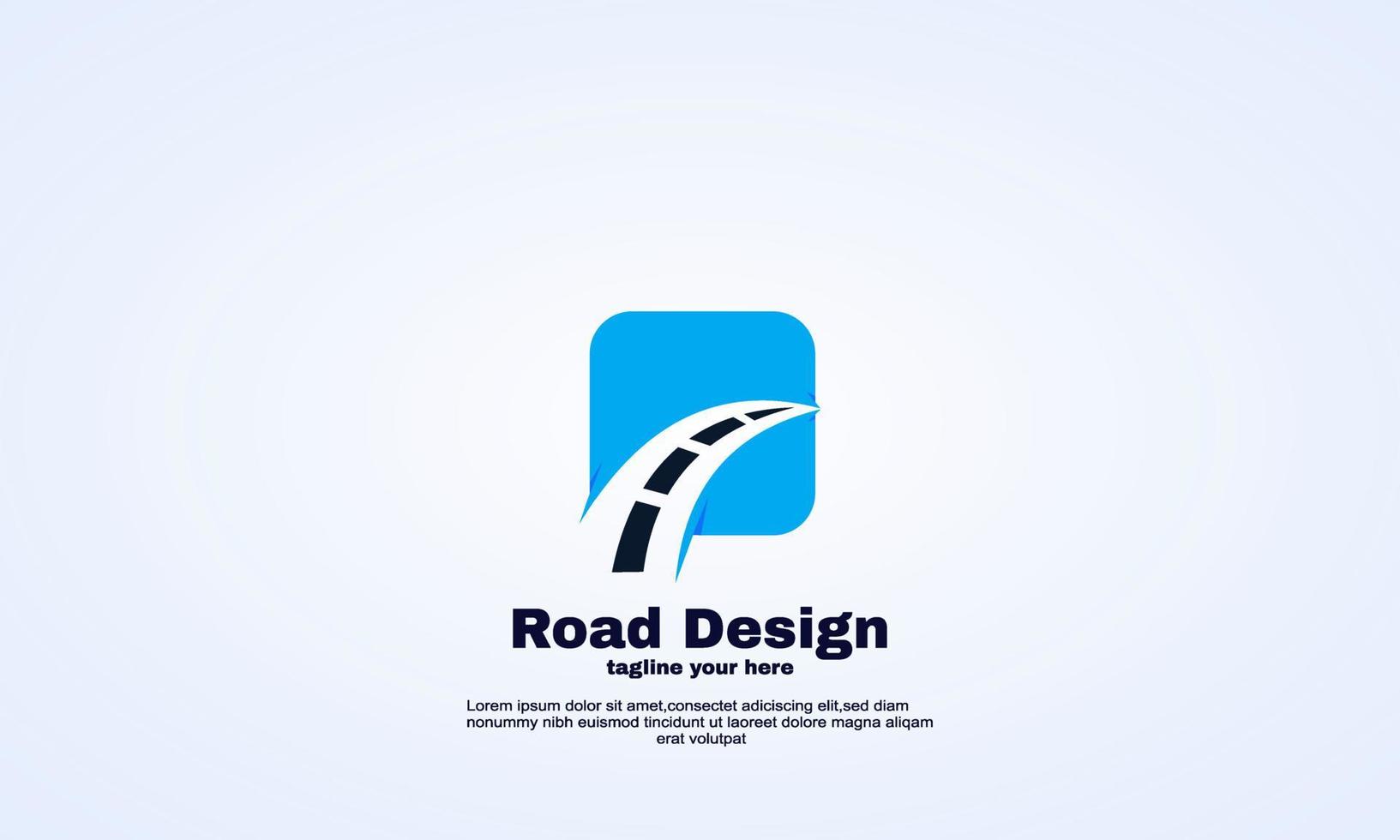 concepto de plantilla de diseño de logotipo de ruta de carretera de Illustrator vector