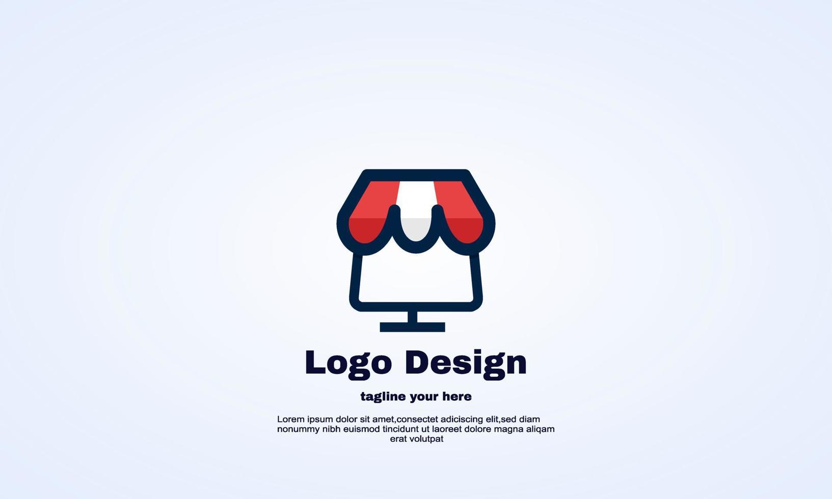 vector online shop logo design abstract