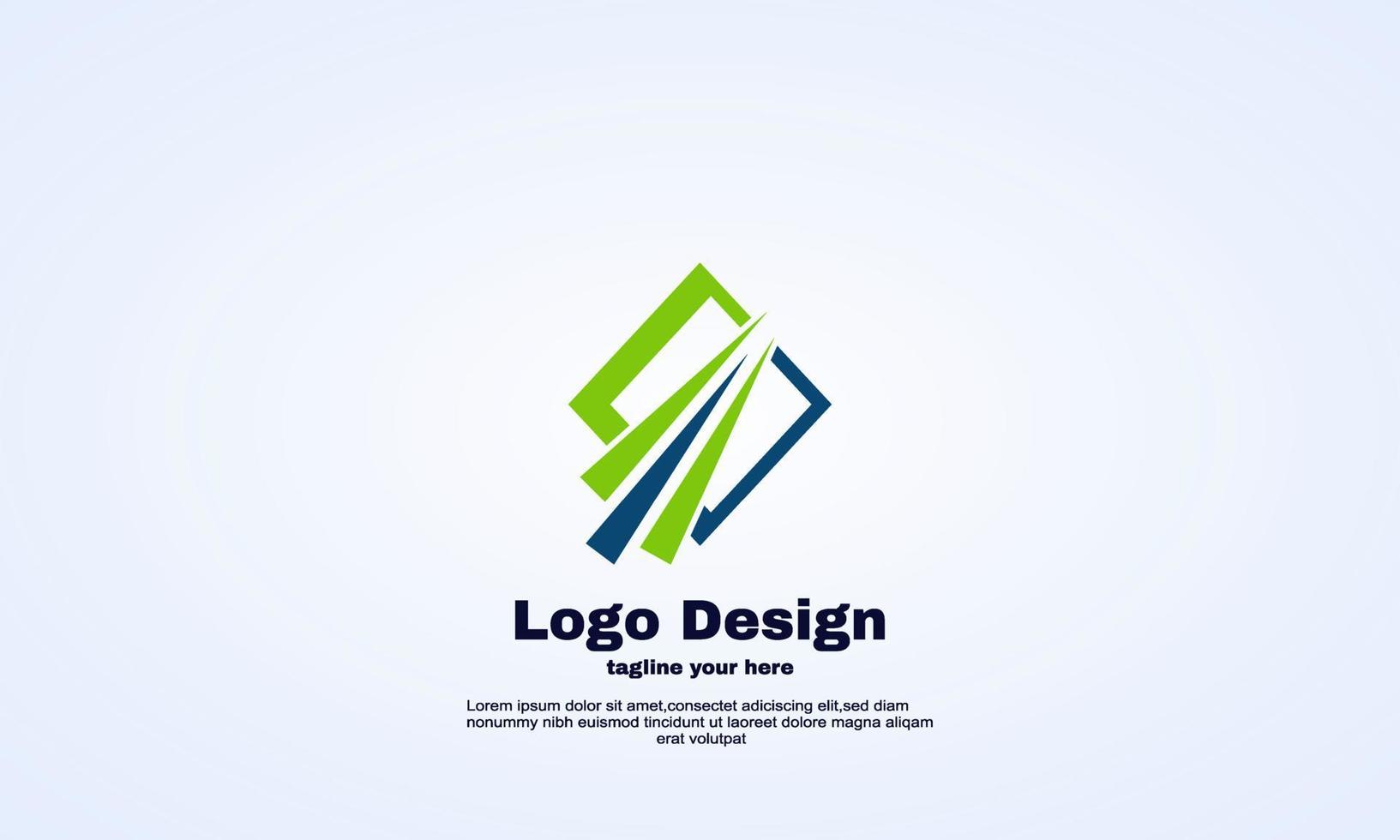 stock creativo logo rectángulo abstracto vector