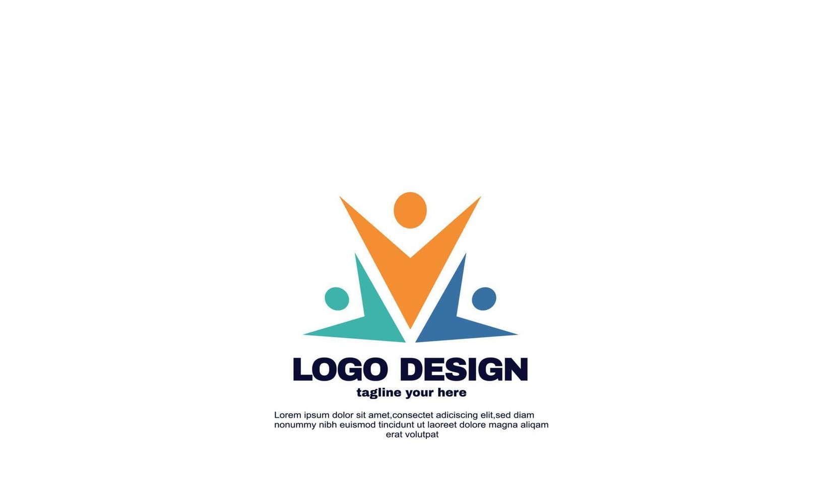 awesome community logo design template vector