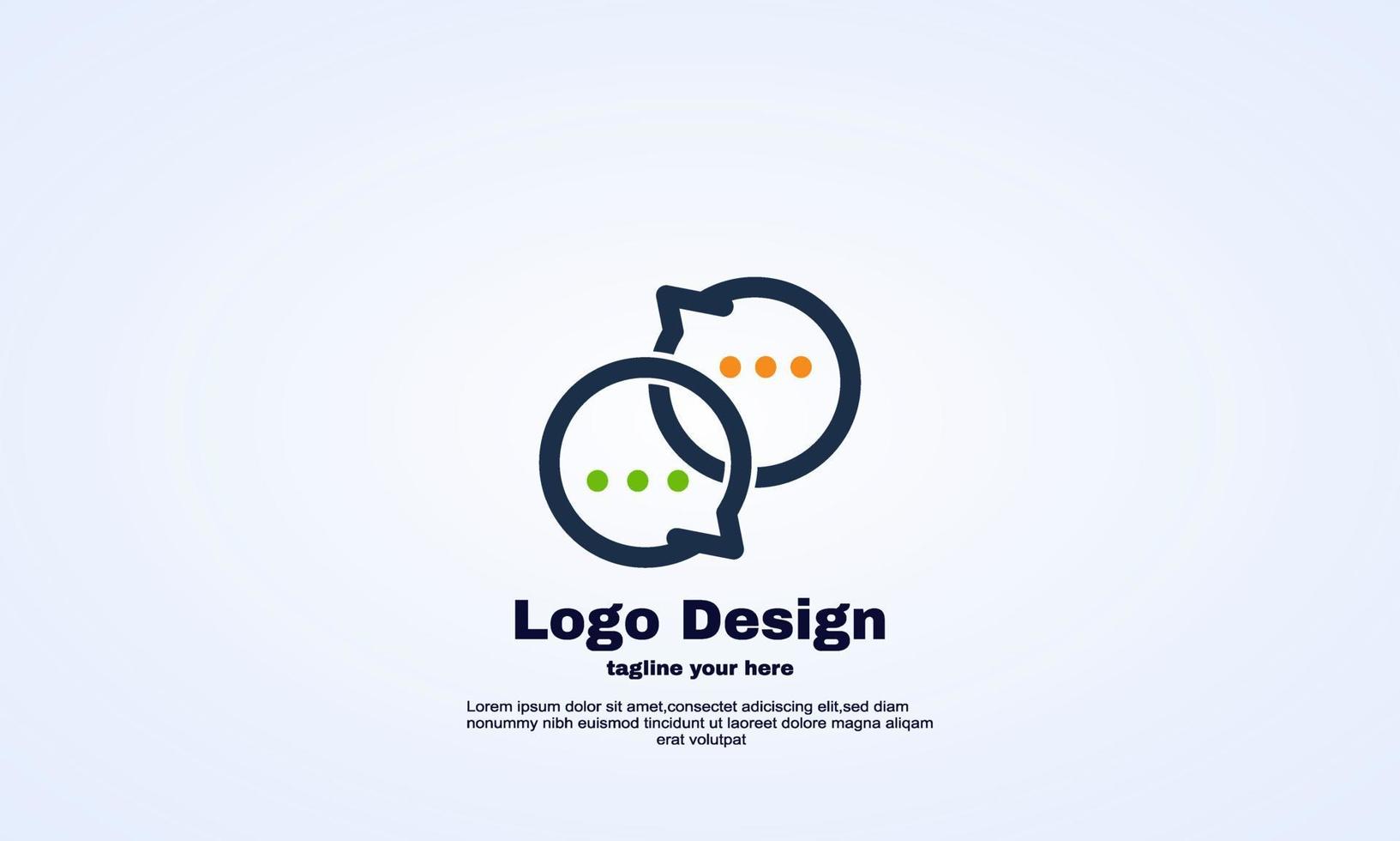 illustrator infinity chat logo design vector