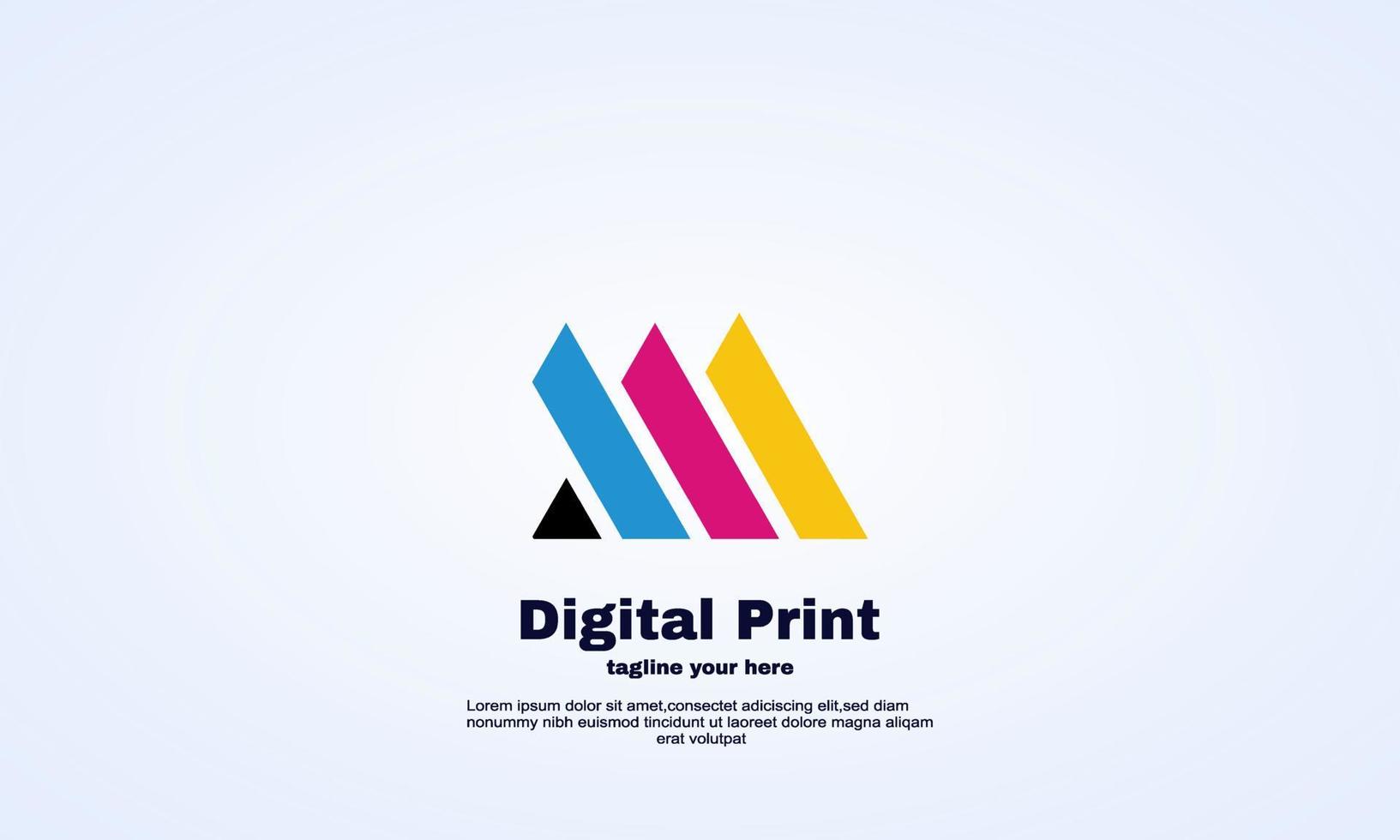 stock illustrator triangle digital print logo design vector
