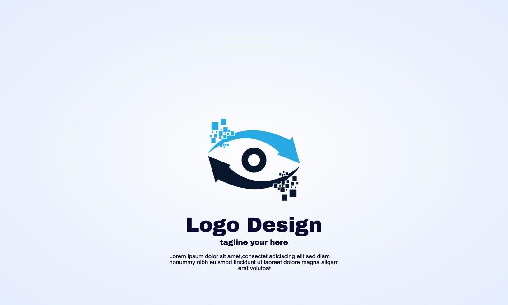 illustrator arrow and pixel icon logo design element vector
