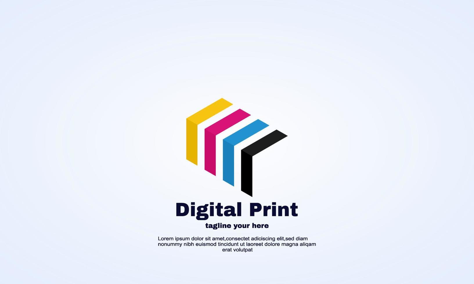 stock creative illustrator digital print logo design vector