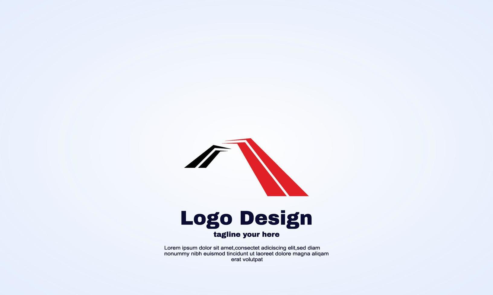 idea creativa puente abstracto diseño de logotipo ilustrador vector