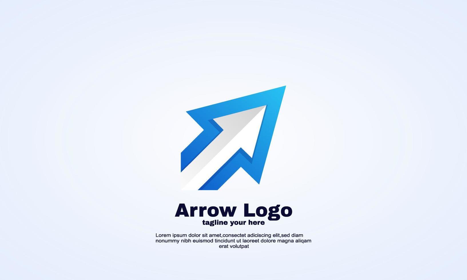 arrow idea logo design vector illustration