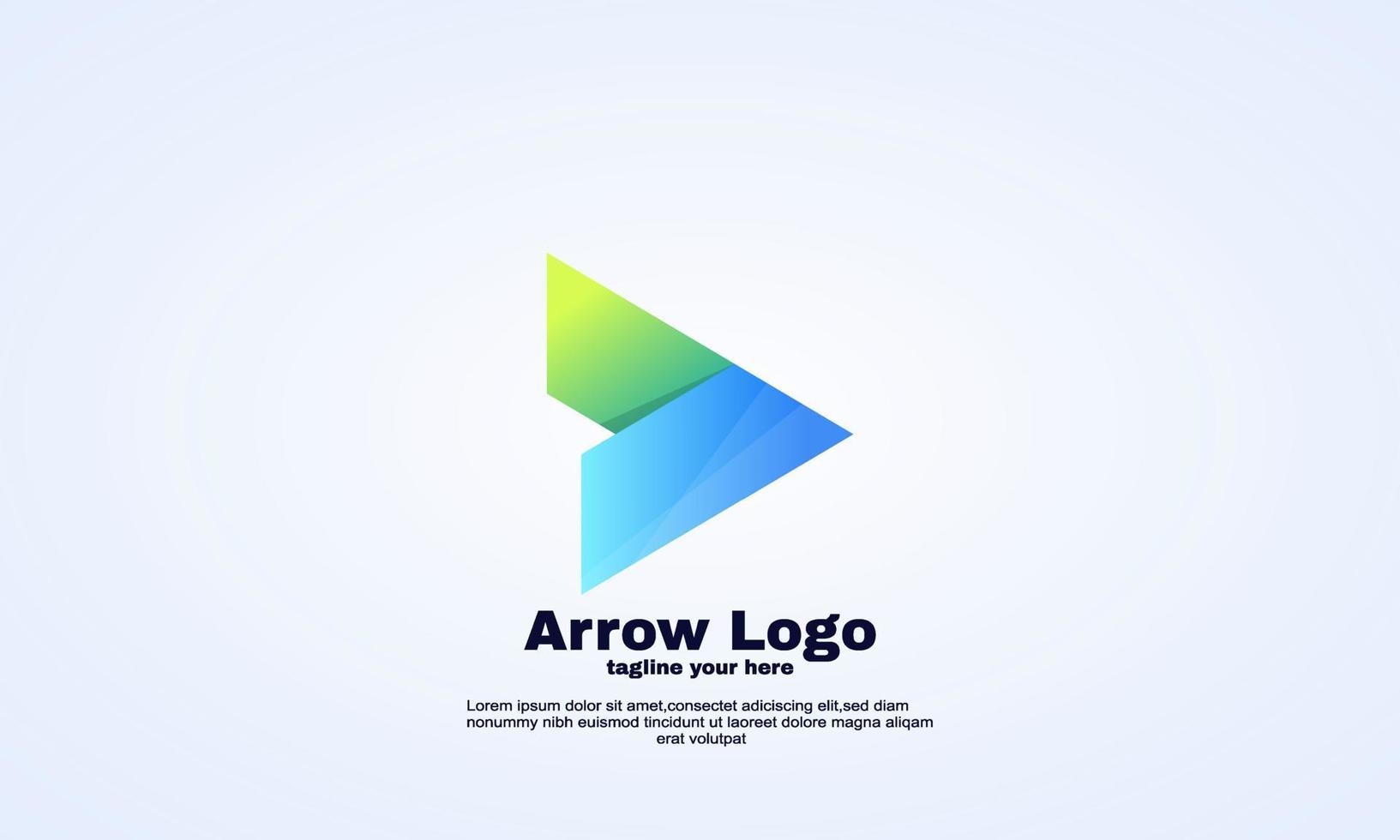 stock idea colorful arrow logo fast motion vector illustrator