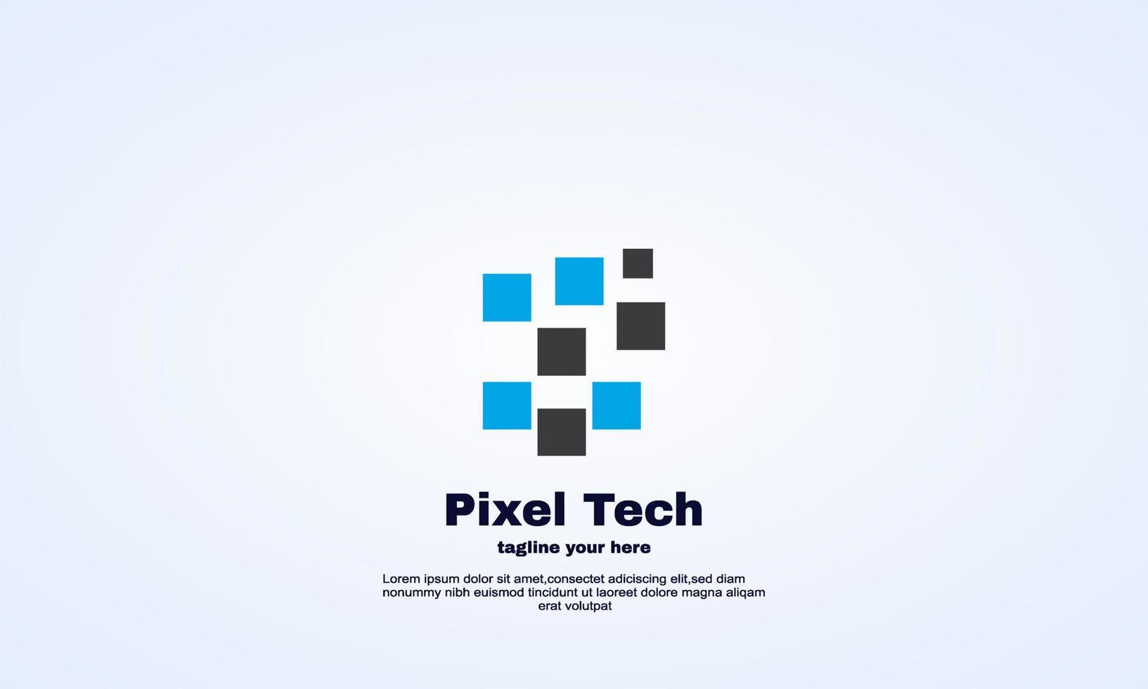 vector de logo de pixel creativo stock