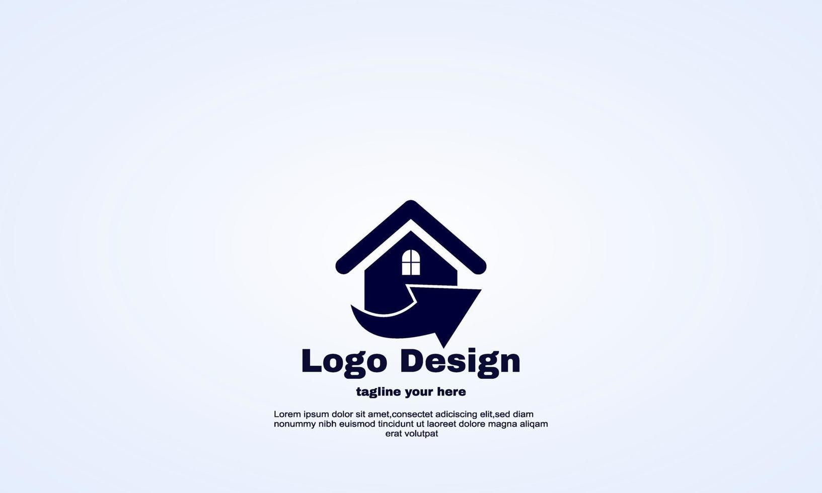 vector idea house construction logo design