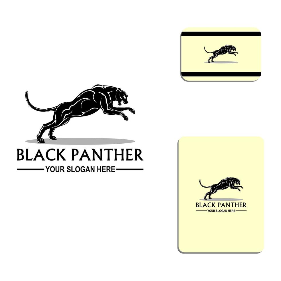 Black panther logo vector