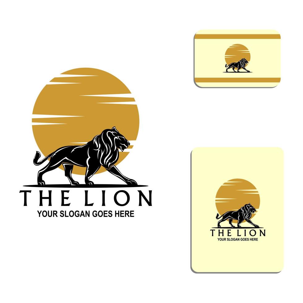 Lion silhouette logo vector