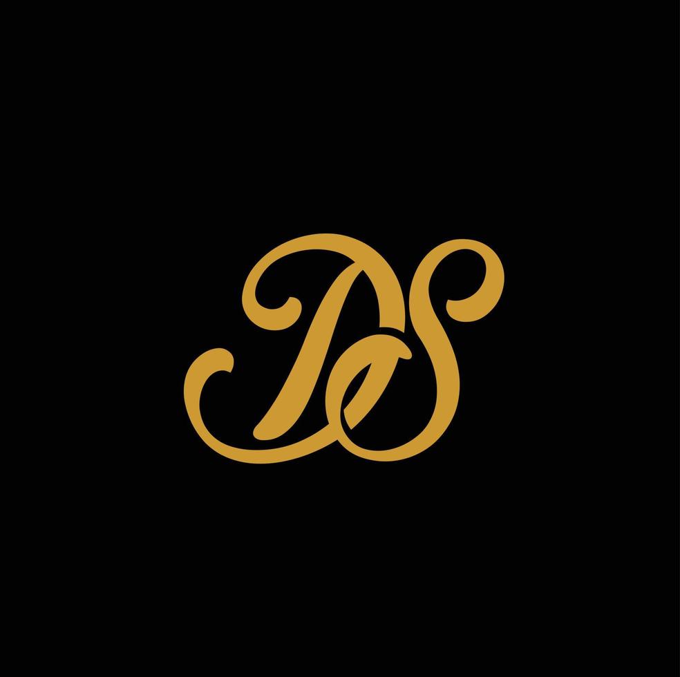 Ilustración de vector de logotipo moderno letra ds