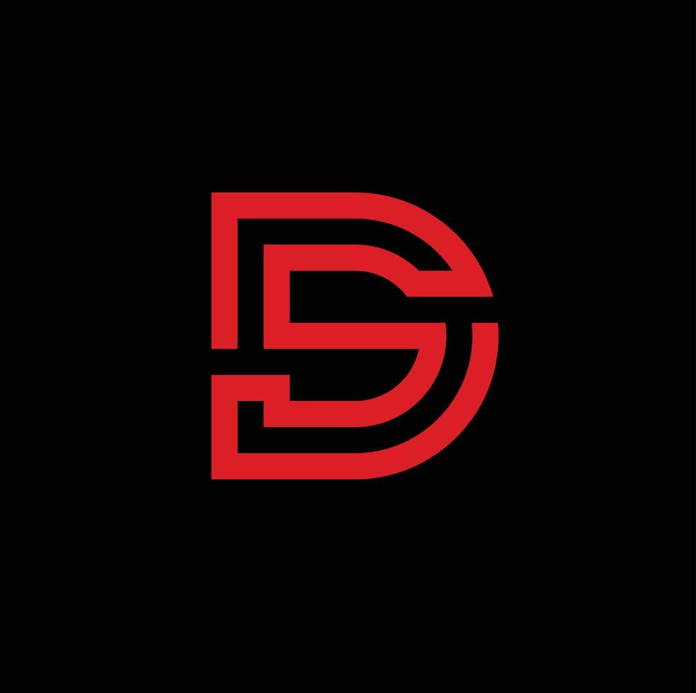 modern letter DS logo  vector illustration