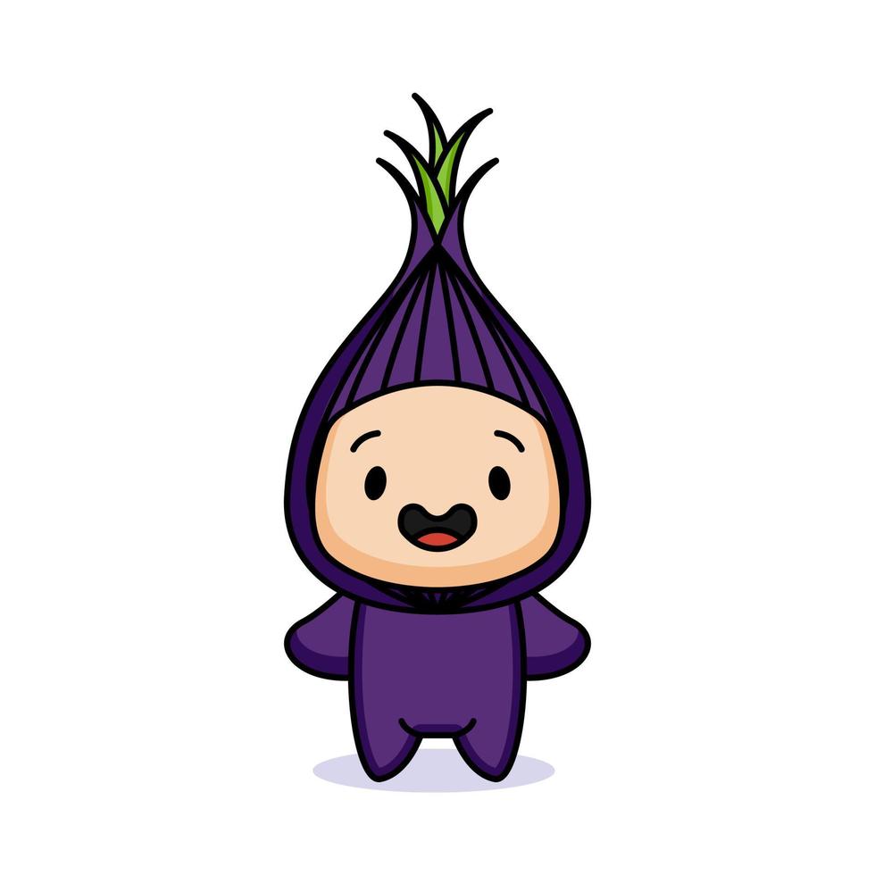 Onion vegetable kids illustration vector