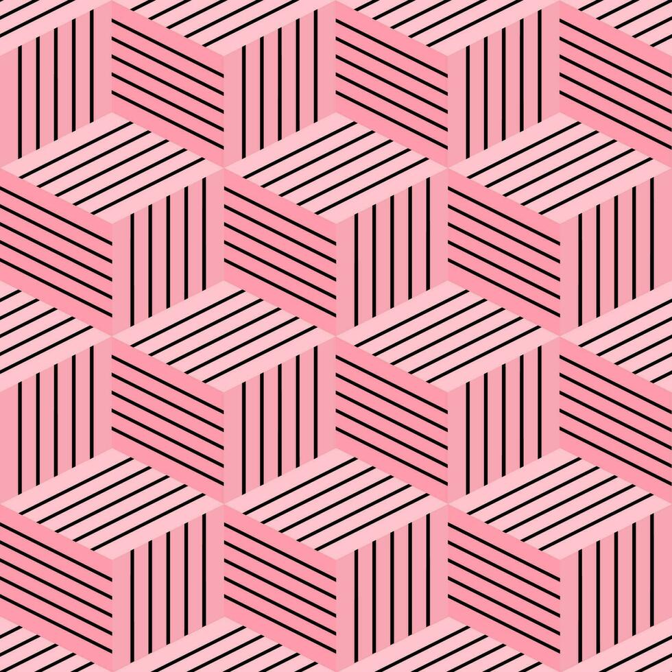 Patrón de fondo rosa hexagonal para proyectar en diversos materiales como bolsos, pañuelos, fundas de teléfonos móviles, vidrio, etc. vector