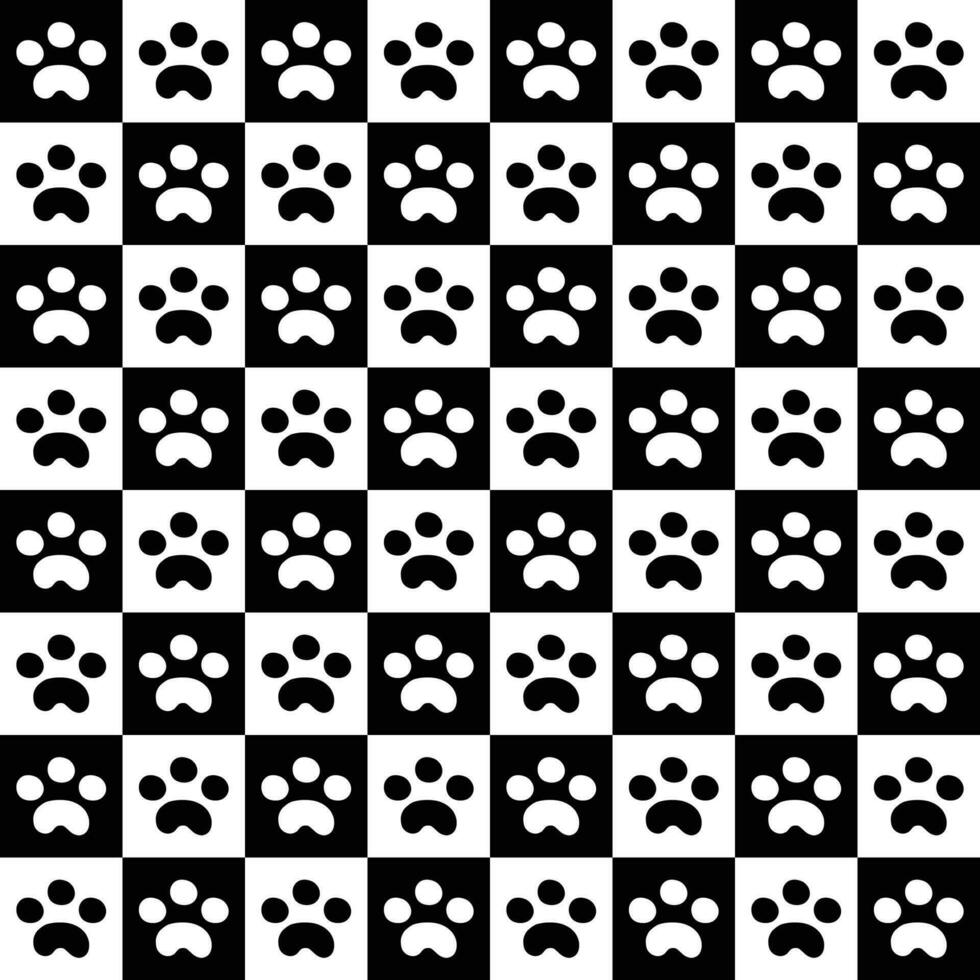 Black dog and cat footprints vector