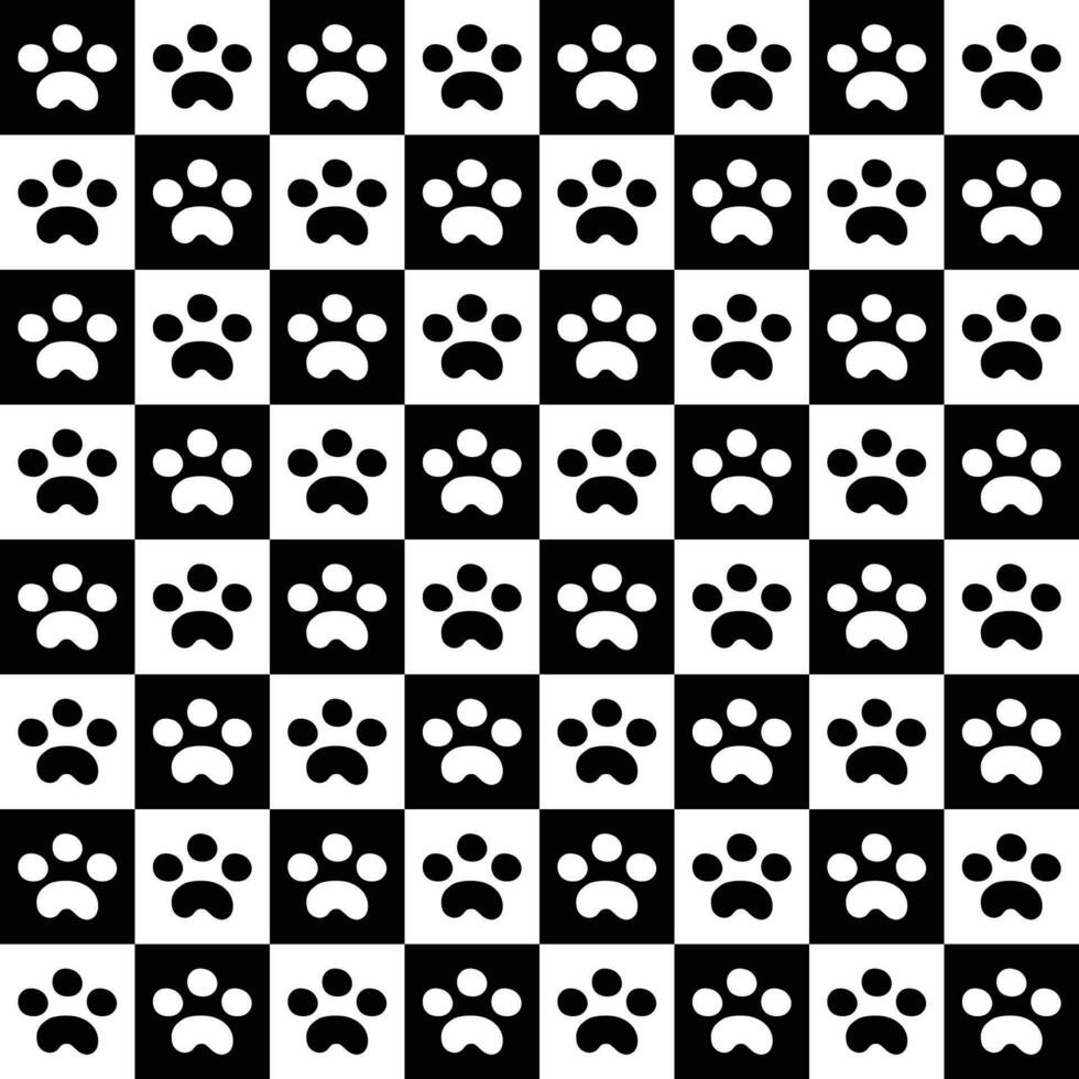 huellas de perros y gatos negros vector