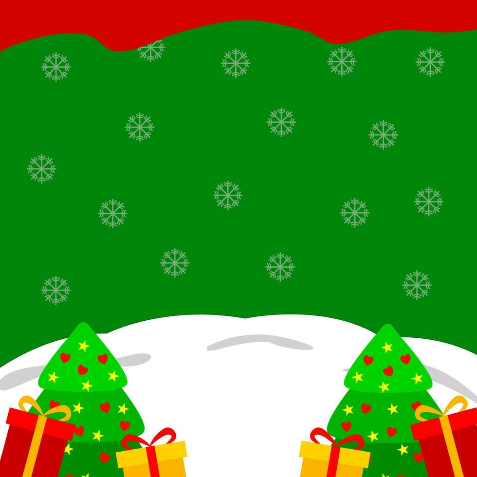 Christmas theme, snow and gifts vector