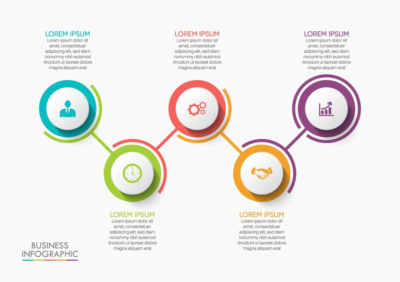 Presentation business infographic template vector